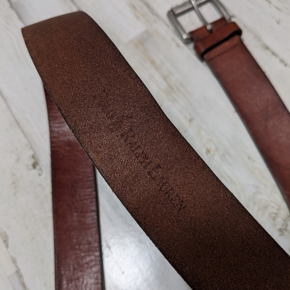 Vintage Polo Ralph Lauren brown leather belt 40 - Picture 5 of 9